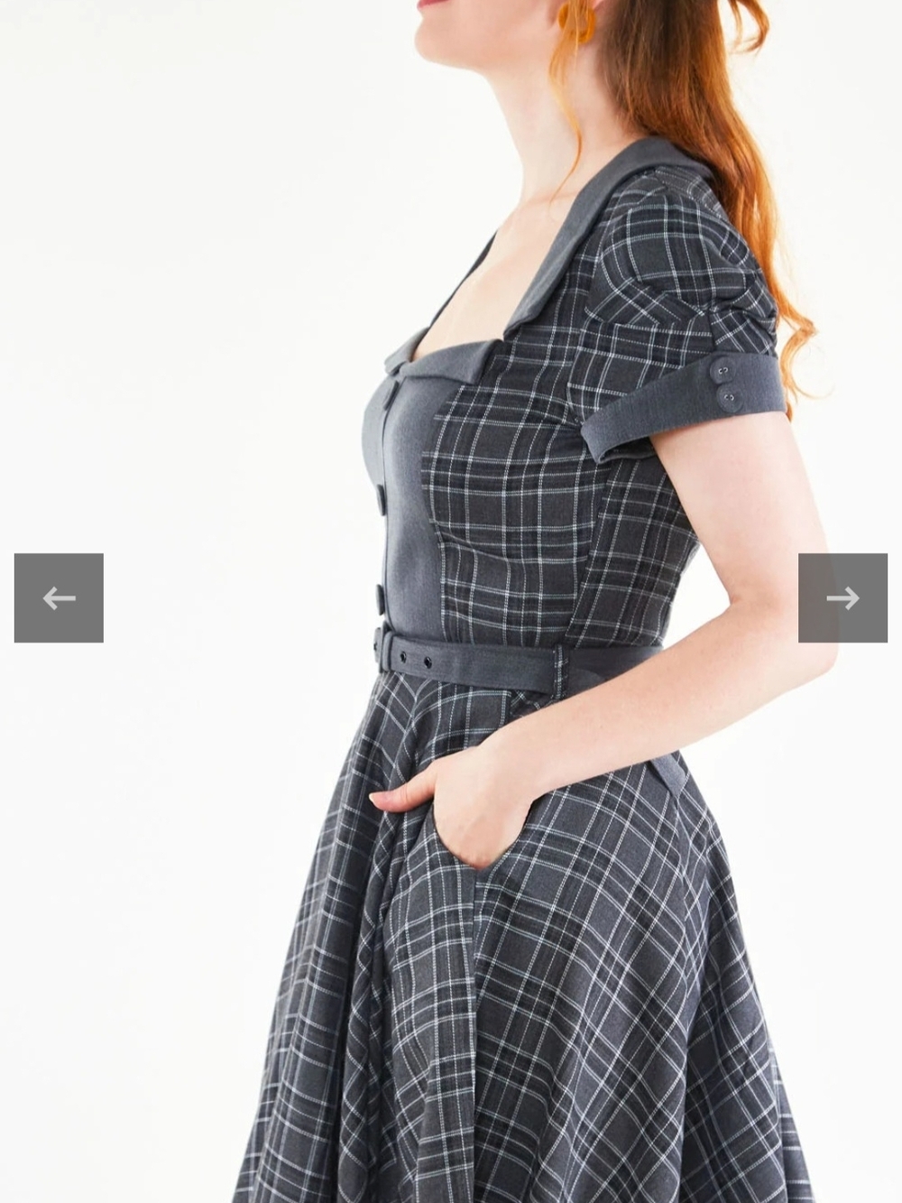 NWOT Voodoo Vixen Ella Tartan Flare Dress - Picture 5 of 12
